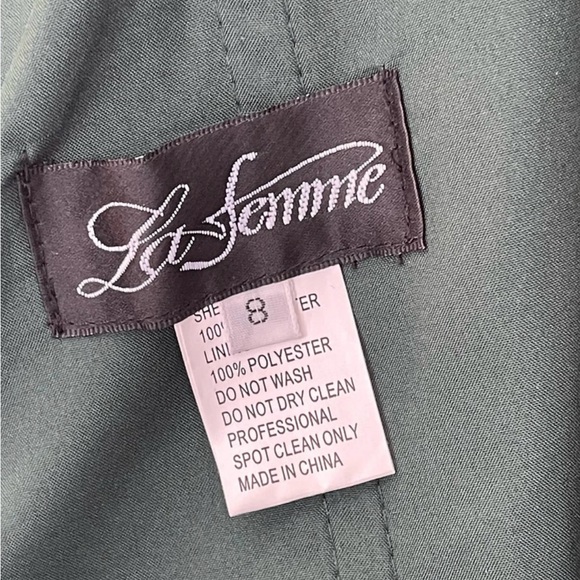 LA FEMME Women's Green Ballgown Maxi Dress Size 8 NWOT - Picture 5 of 5